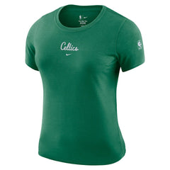 Kelly Green Boston Celtics Women's Courtside Modest Cropped Tri-Blend T-Shirt | NBA