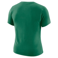 Kelly Green Boston Celtics Women's Courtside Modest Cropped Tri-Blend T-Shirt | NBA