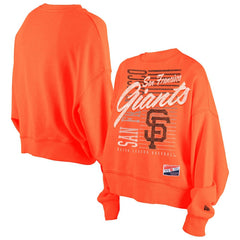 San Francisco Giants New Era Women's Boxy Mineral Wash Dolmen Sleeve Cropped Sweatshirt - MLB Sweatshirts