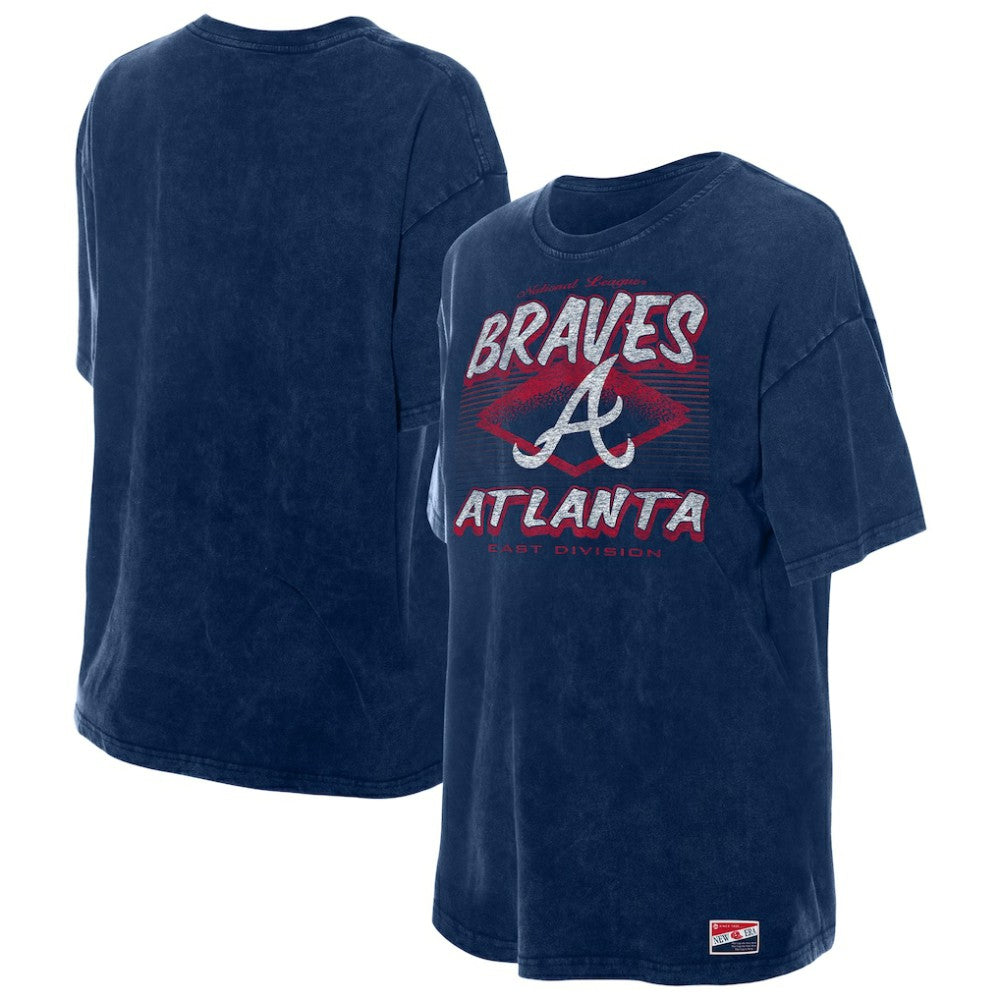 Atlanta Braves New Era Women's Mineral Wash Oversized T-Shirt - MLB T-shirts