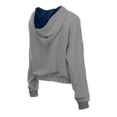 Houston Astros New Era Women's Reversed Out French Terry Quarter-Zip Banded Crop Hoodie - MLB Hoodies