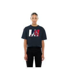 Atlanta Braves New Era Women's Boxy Foil Logo T-Shirt - MLB T-shirts