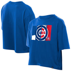 Chicago Cubs New Era Women's Boxy Foil Logo T-Shirt - MLB T-shirts