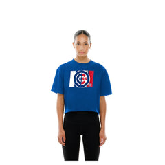 Chicago Cubs New Era Women's Boxy Foil Logo T-Shirt - MLB T-shirts