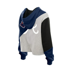 Atlanta Braves New Era Women's Upcycled Color Block Cropped Boxy Hoodie - MLB Hoodies