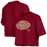 Washington Commanders Girl's Flip Sequin Boxy T-Shirt | NFL Online