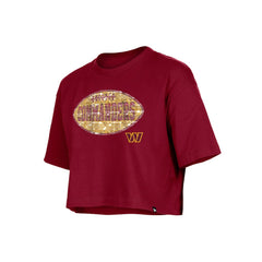 Washington Commanders Girl's Flip Sequin Boxy T-Shirt | NFL Online