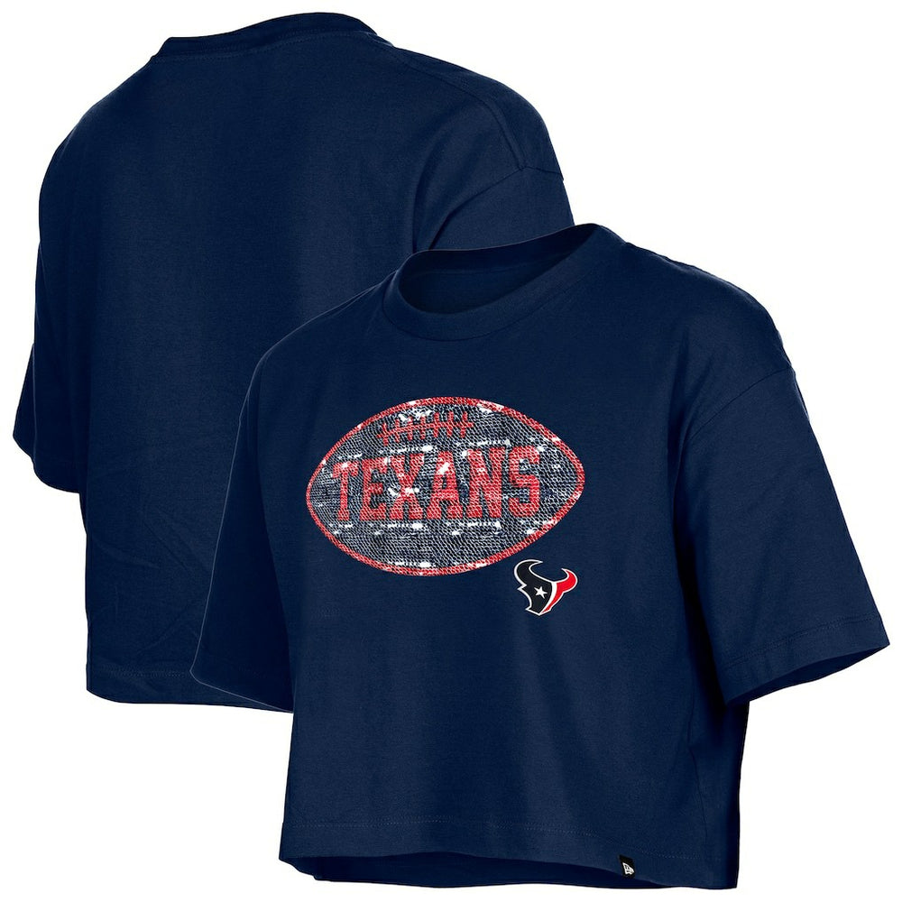 Houston Texans Girl's Flip Sequin Boxy T-Shirt | NFL US