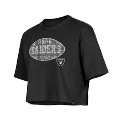 Las Vegas Raiders Girl's Flip Sequin Boxy T-Shirt | NFL New