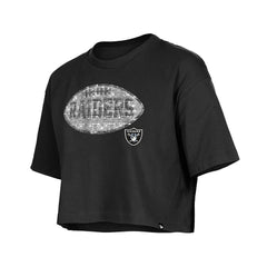 Las Vegas Raiders Girl's Flip Sequin Boxy T-Shirt | NFL New