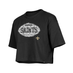 New Orleans Saints Girl's Flip Sequin Boxy T-Shirt | NFL Discount