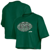 New York Jets Girl's Flip Sequin Boxy T-Shirt | NFL New