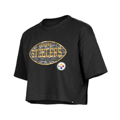 Pittsburgh Steelers Girl's Flip Sequin Boxy T-Shirt | NFL On sale