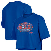 Buffalo Bills Girl's Flip Sequin Boxy T-Shirt | NFL Discount