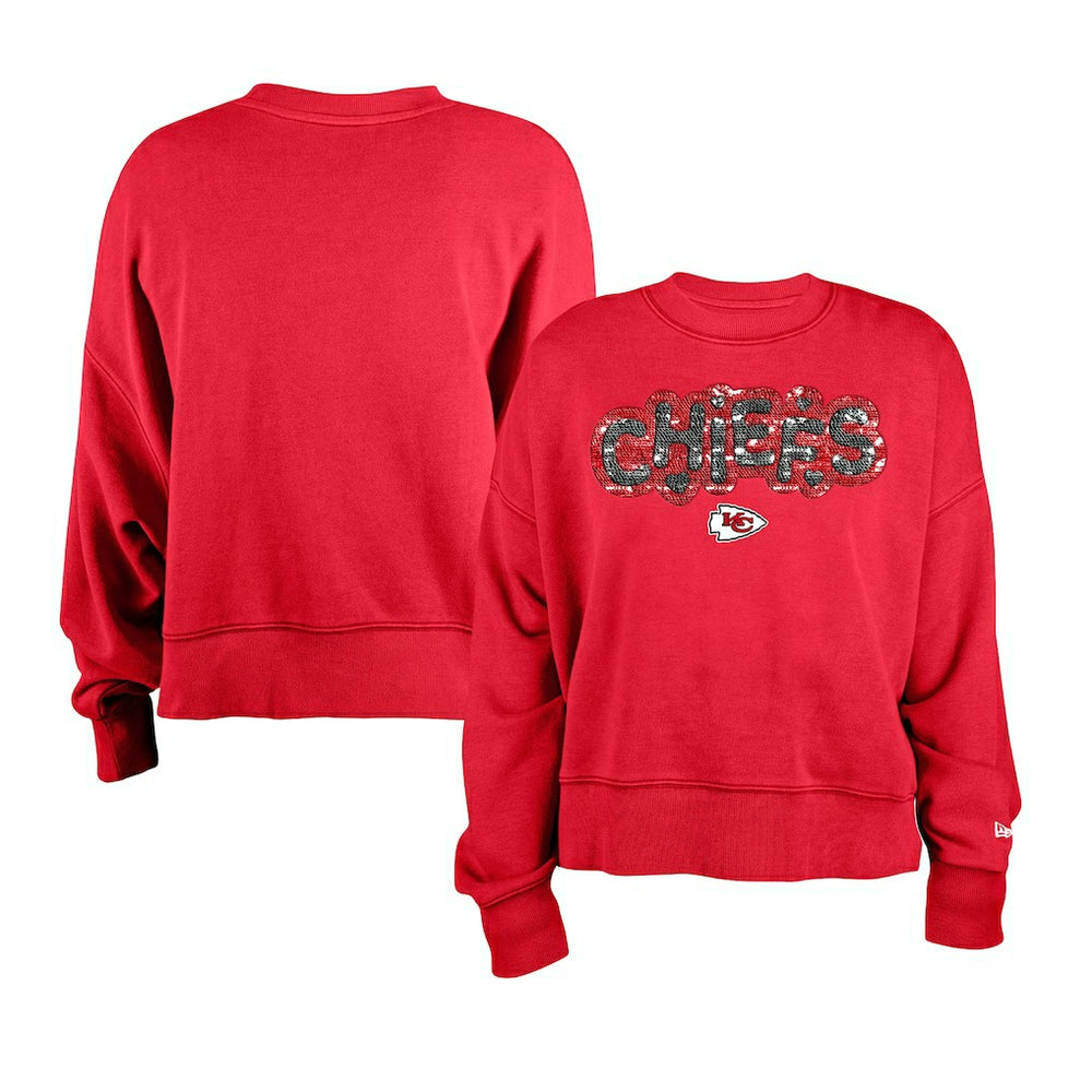 Kansas City Chiefs Girl's Flip Sequin Sweatshirt | NFL Online