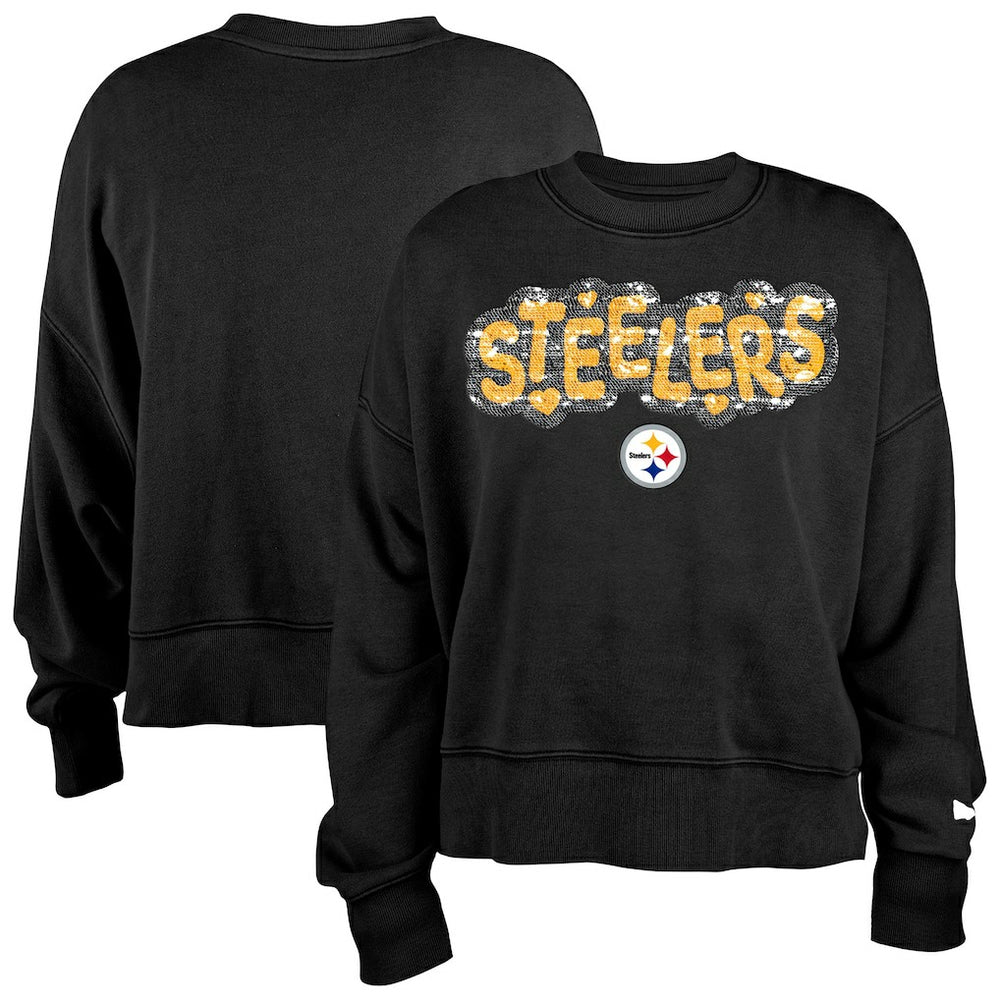 Pittsburgh Steelers Girl's Flip Sequin Sweatshirt | NFL Discount