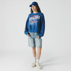 Buffalo Bills Women's Oversized Throwback Mineral Wash Crew Neck Sweatshirt | NFL Sale