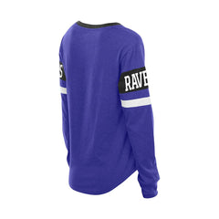 Baltimore Ravens Women's Throwback Lace-Up Long-Sleeve T-Shirt | NFL Discount