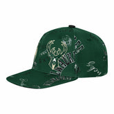 Hunter Green Milwaukee Bucks Outerstuff Youth Street Hooper Allover Print Snapback Hat | NBA