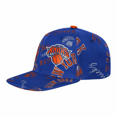 Blue New York Knicks Outerstuff Youth Street Hooper Allover Print Snapback Hat | NBA