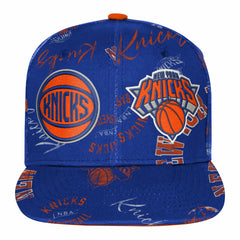 Blue New York Knicks Outerstuff Youth Street Hooper Allover Print Snapback Hat | NBA