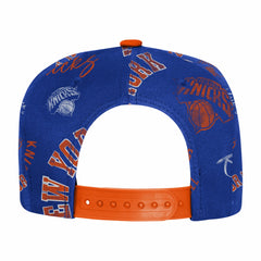 Blue New York Knicks Outerstuff Youth Street Hooper Allover Print Snapback Hat | NBA