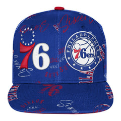 Royal Philadelphia 76ers Outerstuff Youth Street Hooper Allover Print Snapback Hat | NBA