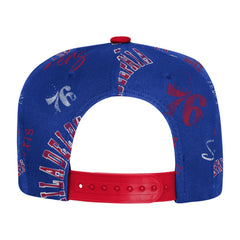 Royal Philadelphia 76ers Outerstuff Youth Street Hooper Allover Print Snapback Hat | NBA