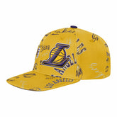 Gold Los Angeles Lakers Outerstuff Youth Street Hooper Allover Print Snapback Hat | NBA