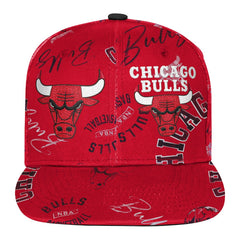 Red Chicago Bulls Outerstuff Youth Street Hooper Allover Print Snapback Hat | NBA