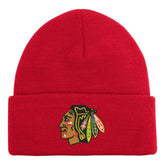 Chicago Blackhawks Outerstuff Youth 2.0 Essential Cuffed Knit Hat - NHL Hats