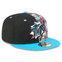 Miami Marlins New Era 2025 MLB Diamond Hero Edition 59FIFTY Fitted Hat - MLB Hats