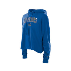 Royal Golden State Warriors Women's Glam Game Open Back Hoodie sale | NBA