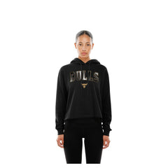 Black Chicago Bulls Women's Glam Game Open Back Hoodie | NBA