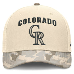 Colorado Rockies Nike Camo Natural Pack Rise Adjustable Trucker Hat - MLB Hats
