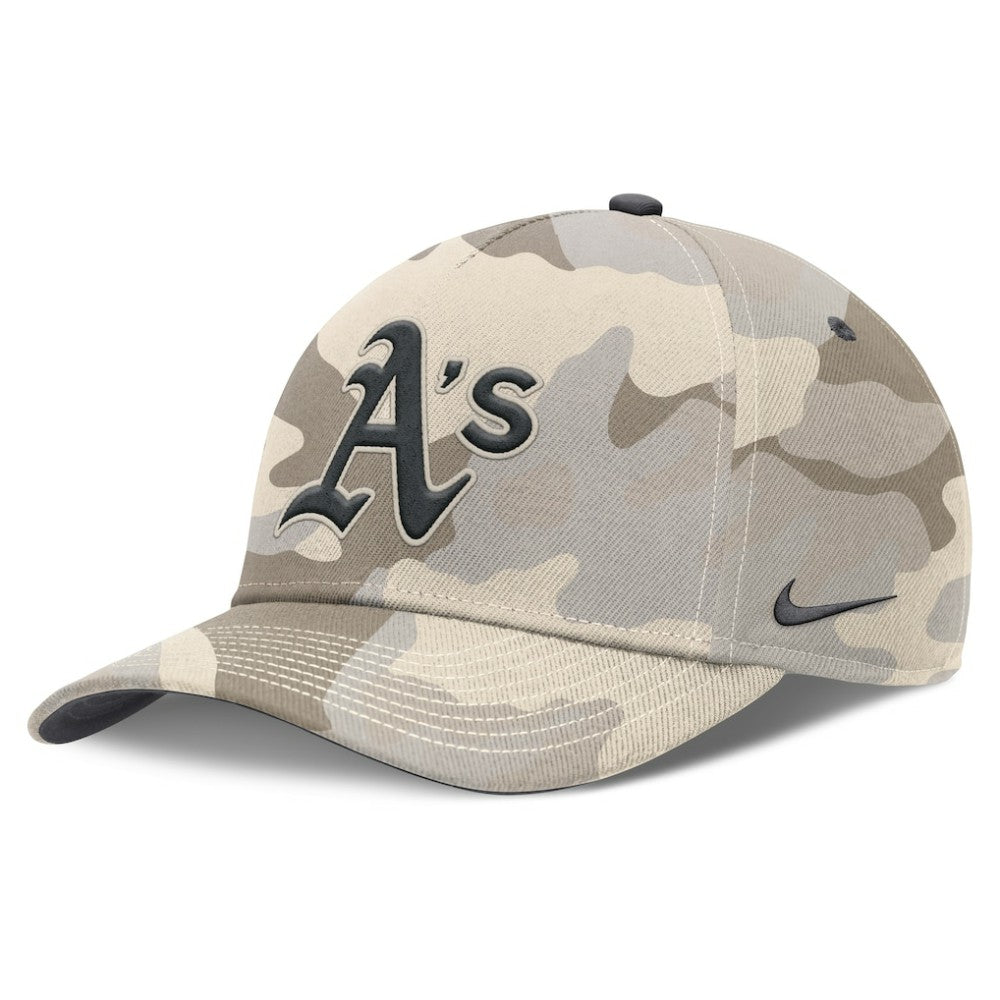 Athletics Nike Camo Pack Rise Adjustable Hat - MLB Hats