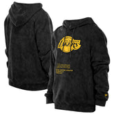 Black Los Angeles Lakers Sport Night Mineral Wash Pullover Hoodie | NBA
