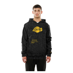 Black Los Angeles Lakers Sport Night Mineral Wash Pullover Hoodie | NBA