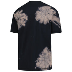 Black New York Knicks Injection Bleached Out Raw Edge Oversized T-Shirt | NBA