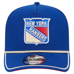 New York Rangers New Era Vintage Team Rope A-Frame 9FIFTY Snapback Hat - NHL Hats