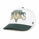 White/Hunter Green Milwaukee Bucks '47 Tribute Two-Tone Hitch Adjustable Hat | NBA