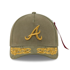 Atlanta Braves New Era x Alpha Industries A-Frame 9FORTY Adjustable Hat - MLB Hats