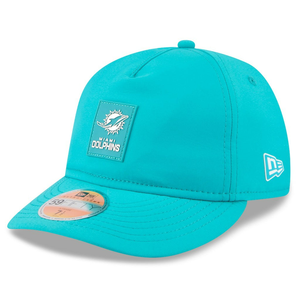 Miami Dolphins 2025 Sideline Retro Crown 59FIFTY Fitted Hat | NFL Hot