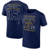 Navy Nikola Jokic Denver Nuggets Ugly Sweater Name & Number T-Shirt sale | NBA