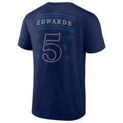 Navy Anthony Edwards Minnesota Timberwolves Ugly Sweater Name & Number T-Shirt | NBA