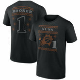 Black Devin Booker Phoenix Suns Ugly Sweater Name & Number T-Shirt | NBA