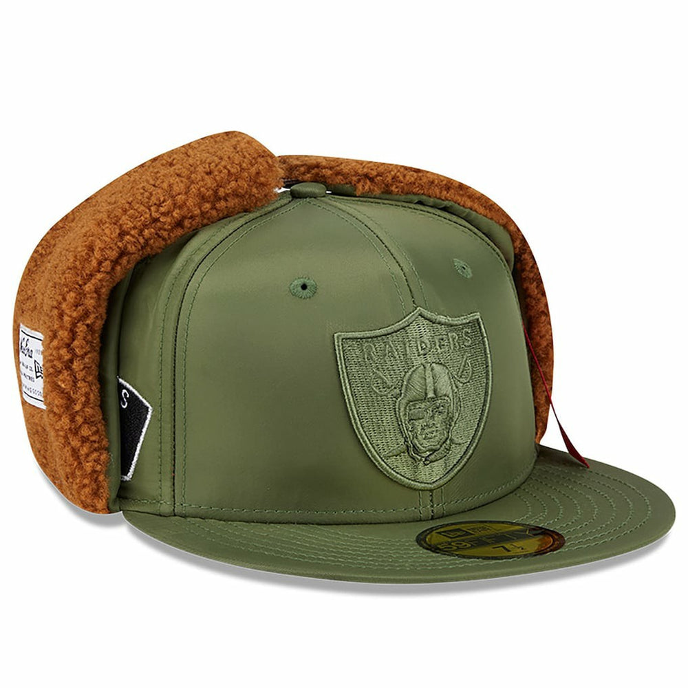 Las Vegas Raiders x Alpha Industries Dog Ears 59FIFTY Fitted Hat | NFL Outlet