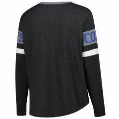 Indianapolis Colts Women's Plus Size Throwback Lace-Up Long Sleeve T-Shirt | NFL Discount
