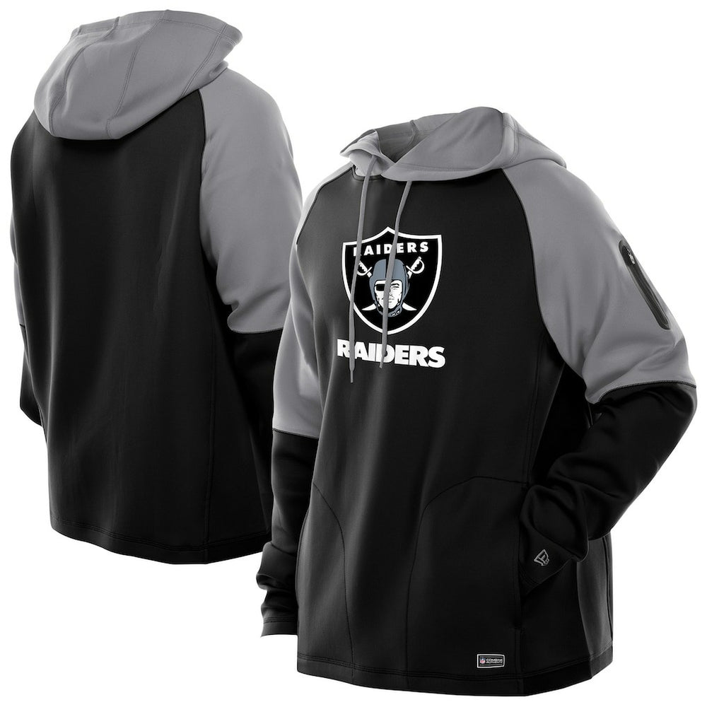 Las Vegas Raiders Combine Authentic Color Block Raglan Pullover Hoodie | NFL Outlet