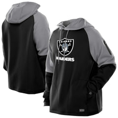 Las Vegas Raiders Combine Authentic Color Block Raglan Pullover Hoodie | NFL Outlet